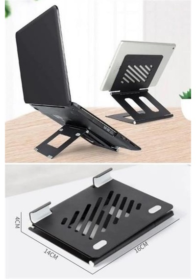Petinka Ayarlanabilir Metal Dizüstü Destek Tabanı Katlanabilir Taşınabilir Laptop Sehpası Standı