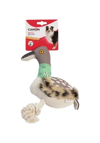 Camon Dayanıklı Paraşüt Kumaş Pelüş Kuşlar 30 Cm Sesli İpli Köpek Oyuncağı