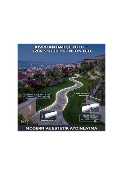 5 Metre Beyaz 220v Neon Led Şerit ,tak Çalıştır Set, Fişli Esnek Şerit Led, ,turuncu Led,mutfak,tezgah Ledi, Neon Led Şerit Işık ,ambiyans Işık Havuzu, Balkon, Teras Ve Ev İçin Dekoratif Led Beyaz-6500k 5 Metre Beyaz 220v Neon Led Şerit ,tak Çalıştır Set, Fişli Esnek Şerit Led, ,turuncu Led,mutfak,tezgah Ledi, Neon Led Şerit Işık ,ambiyans Işık Havuzu, Balkon, Teras Ve Ev İçin Dekoratif Led Beyaz-6500k