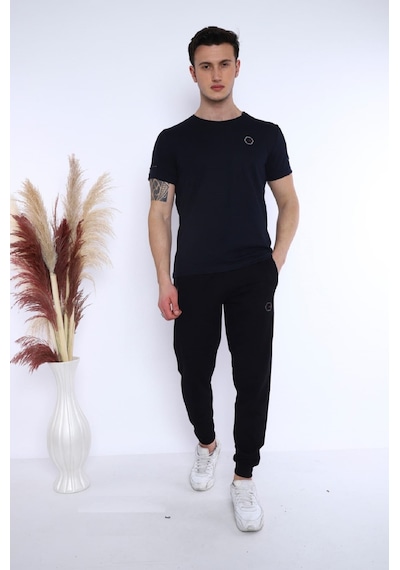 Erkek Lacivert Alt-Üst T-Shirt Takım, Rahat Kesim-3304 Lacivert