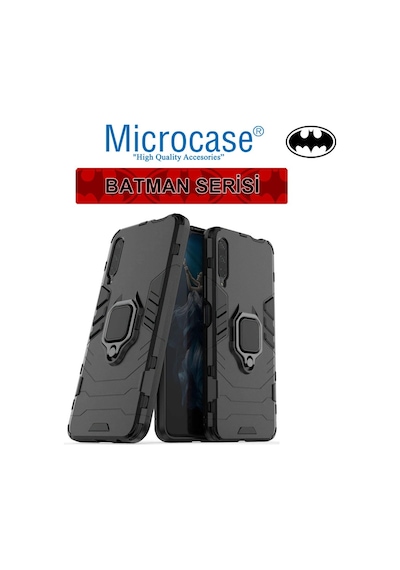 Huawei P Smart Pro 2019 Batman Yüzük Standlı Kılıf + Cam (Seç)