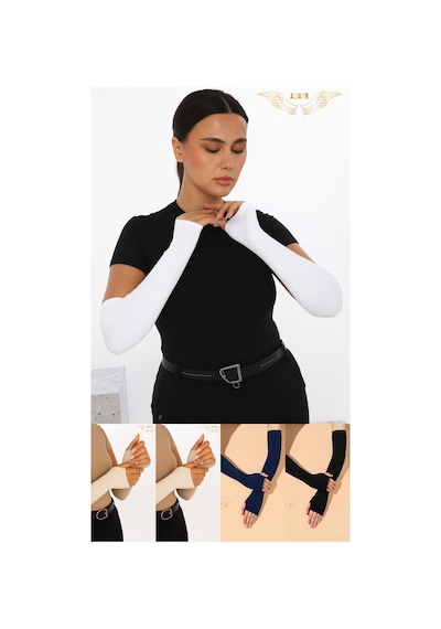 Aldaıyr 5 Pratik Tesettür Parmaklı Kolluk Çok Renkli