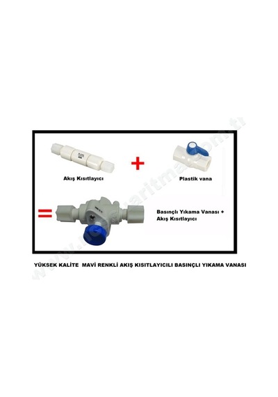 Ro Su Arıtma 300 Ml. Basınçlı Flush Vana + Akış Kısıtlayıcı