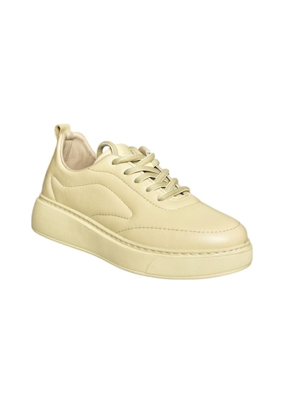 Fox Shoes U555250603 Bej Hakiki Deri Spor Ayakkabı Sneakers Bej-hakiki Deri