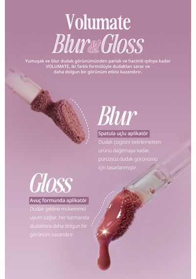 Blur Efektiyle Dolgun Görünüm Sunan Kadife Bitişli Tint Clıo Volumate Blur Tint 110 Mellow Mauvepink 110 Mellow Mauve Pink