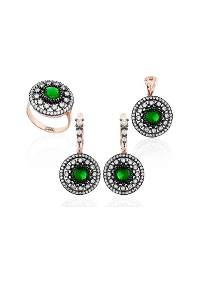 Gümüş Elmas Model Bayan Set Gümüş