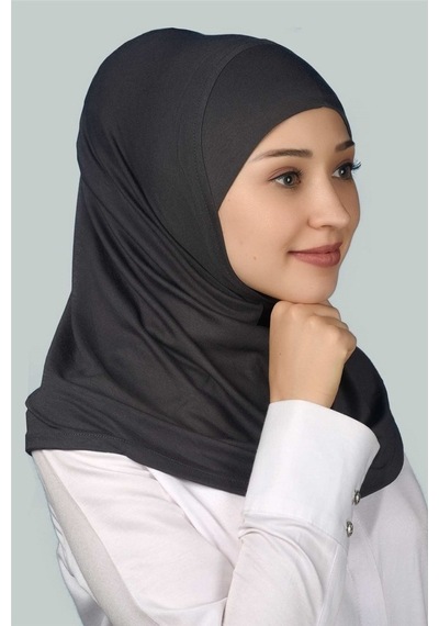 Altobeh Hazır Türban Pratik Eşarp Tesettür Hijab - Namaz Örtüsü - Füme