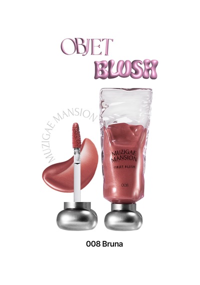 Hafif Yapılı, Ciltle Bütünleşen Parlak Bitişli Likit Allık Muzıgae Mansıon Objet Blush 008 Bruna 65731417