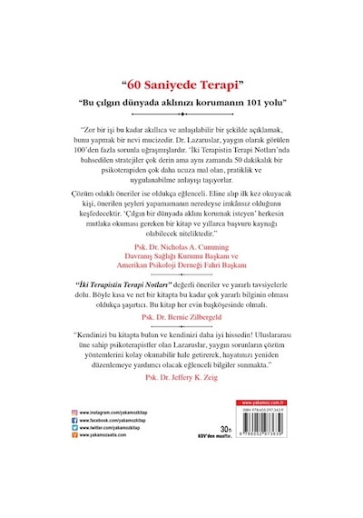 İki Terapistin Terapi Notları - Arnold A. Lazarus - Yakamoz Yayınları