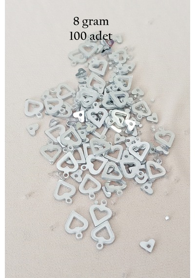 Oya Abiye Bileklik Kolye Pleksi Metalik Plastik Pul Gümüş Renk 8 Gram 100 Adet - Bnc511