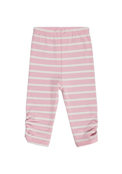 Civil Baby Kalp Nakışlı Çizgili 6-18 Ay Tayt - Pembe Şeker Pembesi