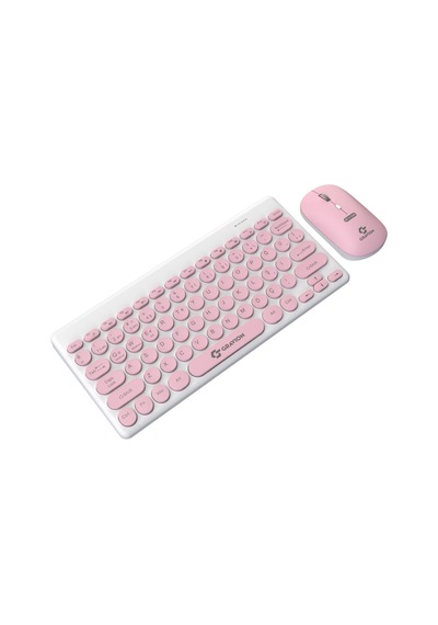 Gravion Km-bt37 Çif Modlu Wireles Bluetooth Klavye Mouse Set Pembe Optik