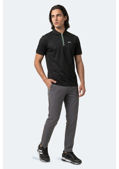 Slazenger Kenshın Erkek Polo Yaka Siyah Tişört