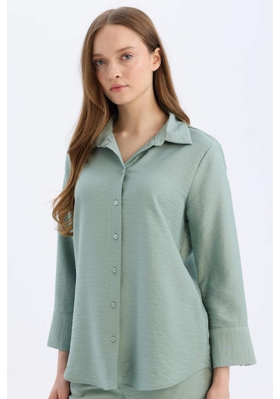 DeFacto Regular Fit Basic Düz Uzun Kollu Gömlek C3819AX25SPGN1110