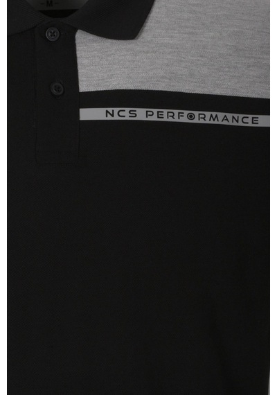 Erkek Polo Yaka Tişört Beyaz Slim Fit Ribanalı Kol T-shirt Ncs Jeans 1164-siyah Siyah
