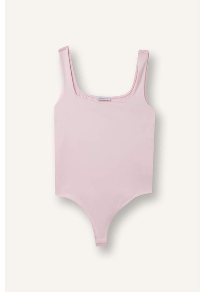 Defacto Kare Yaka Bodysuit H3888ax26smpn633 Pembe-pn633
