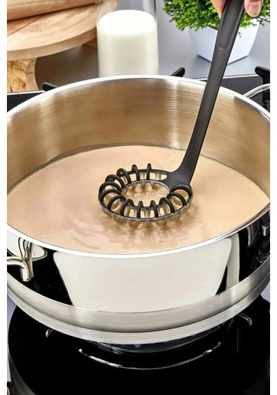 Yanmaz Yapışmaz Yüksek Isıya Dayanıklı Teflon Spiral Çırpıcı - Yumurta Çırpıcı 28 Cm Plastik Diğer