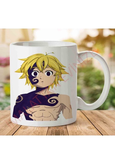 Nanatsu No Taizai - Meliodas İki Tarafı Baskılı Kupa Bardak.jpg