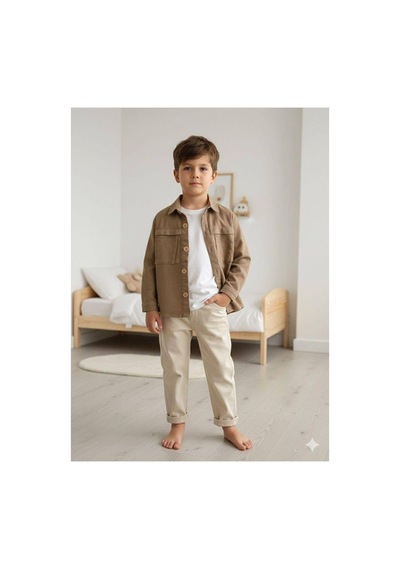 Azra 3 Lu Erkek Çocuk Gabardin Takım Bej