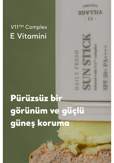 Village 11 Factory Daily Fresh Vegan Sun Stick SPF50+ Pa++++ 50 G