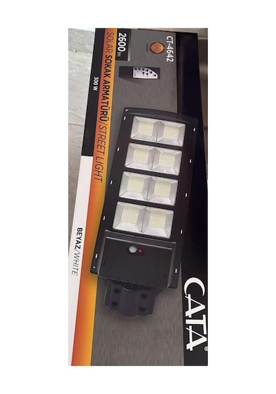 Tr Ct 4642 300w Güneş Enerjili Solar Sokak Armatürü 6400k Beyaz Işık 7009