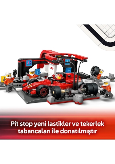 LEGO® City Ferrari Arabalı F1® Pit Stop ve Pit Ekibi 60443 - 6 Yaş ve Üzeri Çocuklar için Yarış Arabası İçeren Oyuncak Yapım Seti (322P) LEGO® City Ferrari Arabalı F1® Pit Stop ve Pit Ekibi 60443 - 6 Yaş ve Üzeri Çocuklar için Yarış Arabası İçeren Oyuncak Yapım Seti (322P)
