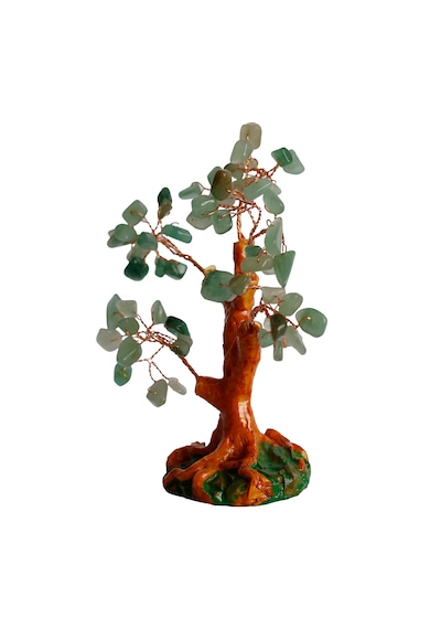 Doğal Yeşim Taşlı Hayat Ağacı - El Yapımı Feng Shui Dekor 16x14