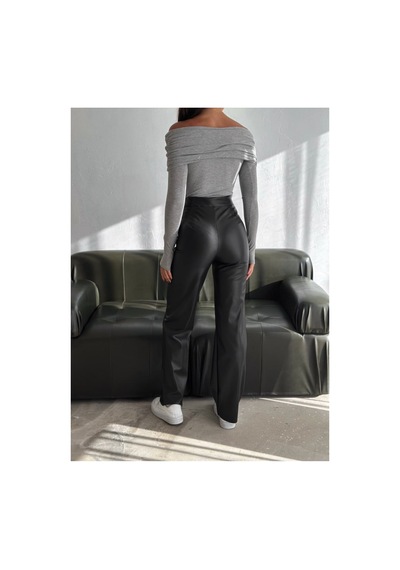 Gugus Kadın Suni Deri Palazzo Bol Paça İçi Polarlı Termal Kışlık Wide Lege Trend Pantolon Siyah Gugus Kadın Suni Deri Palazzo Bol Paça İçi Polarlı Termal Kışlık Wide Lege Trend Pantolon Siyah