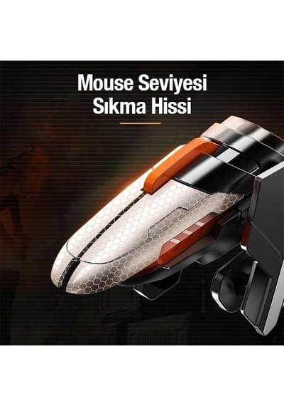Ayrex Coofbe 2 Adet Set Telefon Oyun Tetik Seti Mekanik 6 Parmak Pubg Joystick Tetik Tuşu Yüksek Hassasiyetli