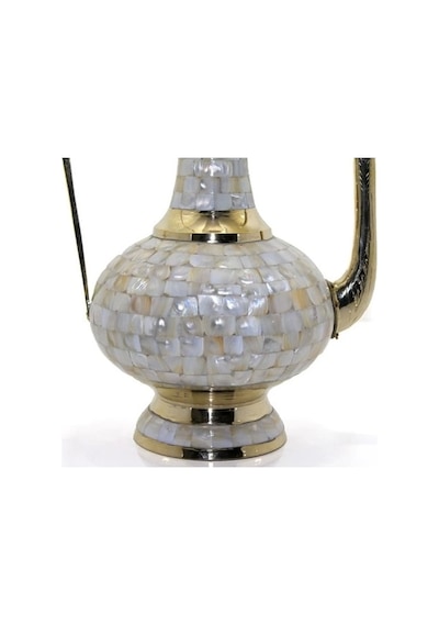 Pirinç Sedefli İbrik 55 Cm Çok Renkli