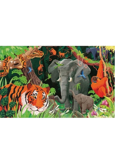 Dünyayı Koru-orman-ikisi Bir Arada Puzzle Ve Kitap Mavi