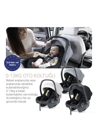 Huggy Revo 5 İn 1 Travel Sistem Bebek Arabası Latte