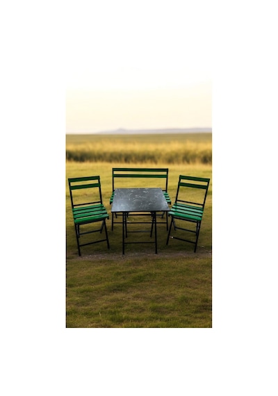 Modern Balkon Bahçe Mutfak Bistro Set Katlanır Masa-sandalye Yeşil