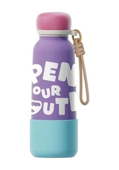 Vagonlife Çelik Pipetli Kullanım Ip El Askılı Matara/termos Vgn1105 550ml - Mor Renkli