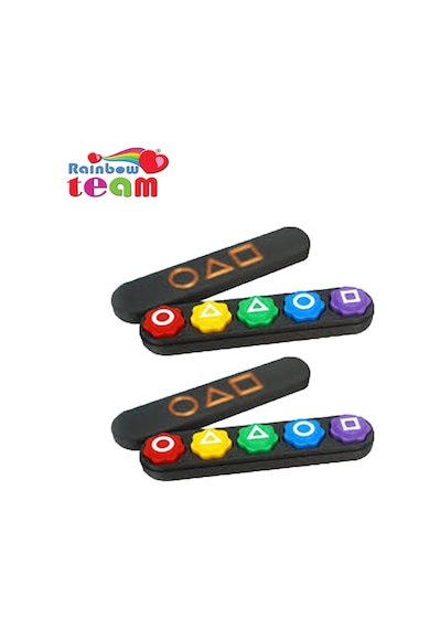 Rainbow Team , 2 Li Ürün Kumlu Squid Game Oyun 5 Taş Seti Renkli Taş Gonggi, Beş Taş, Kalamar Oyunu
