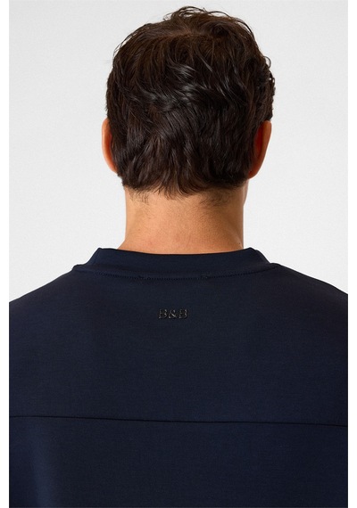 Backandbond Bisiklet Yaka Lacivert Sweatshirt