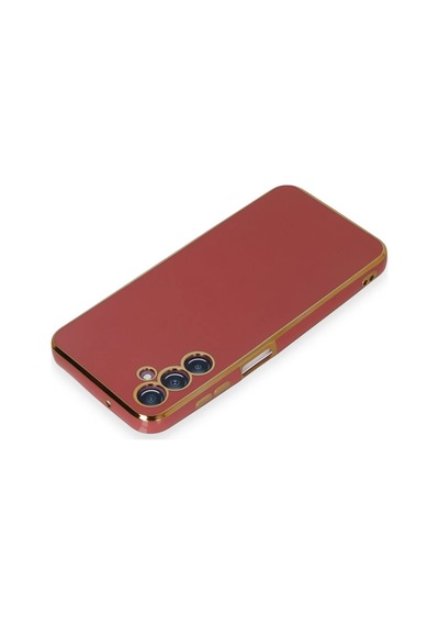 Uray Store Samsung Galaxy Uyumlu  M14 5g Kılıf Volet Silikon - Kırmızı
