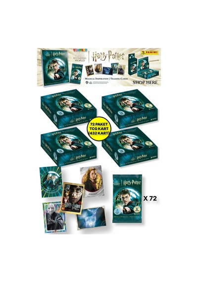 Panini Harry Potter Koleksiyonluk Trading Kart - 72 Paket 432 Kart