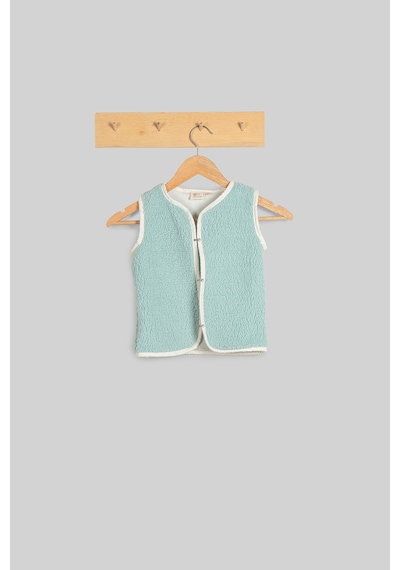Luckka Heritage Puffy Astarlı Peluş Bebek Çocuk Yelek - Wellsoft Yelek - Ztpufyelek Yeşil
