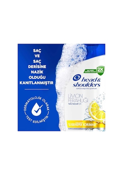 Head & Shoulders Limon Ferahlığı Kepek Karşıtı Yağlı Saçlar İçin Günlük Kullanım 330 Ml Şampuan