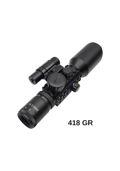 M9 Ls3-10x42e Profesyonel Optik Nişangah Seti - 3-10x Yakınlaştırma, Işıklı Mil-dot Ve Entegre İşaretleyici Modülü Siyah