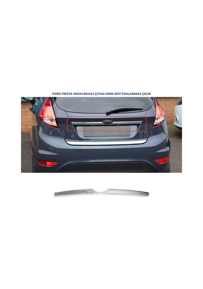 Ebal Otomotiv Ford Fiesta Krom Bagaj Çıtası 2008-2017 Arası P. Çelik