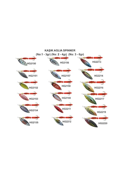 Effe Kaşık Aglıa Spınner Yaprak Meps No:1 - 3 Gr