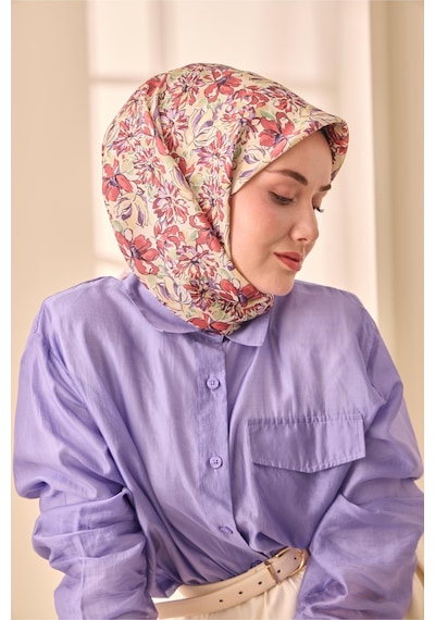 Silk Home Twill İpek Eşarp 11477-03 Ekru, Çliek Kırmızısı, Krem, Su Yeşili, Mor, Siyah