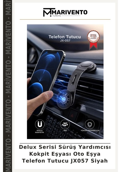 Delux Serisi Sürüş Yardımcısı Kokpit Eşyası Oto Eşya Telefon Tutucu Jx057 Siyah