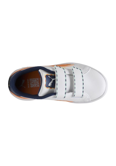 402830-01 Puma Smash 3.0 Playdate V Ps Çocuk Spor Ayakkabı Beyaz 402830-01 Beyaz Turuncu