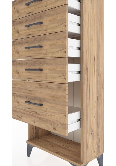 Hyperion Dolap 5 Çekmeceli 60x44x134 Çam-çam Çam Hyperion Dolap 5 Çekmeceli 60x44x134 Çam-çam Çam