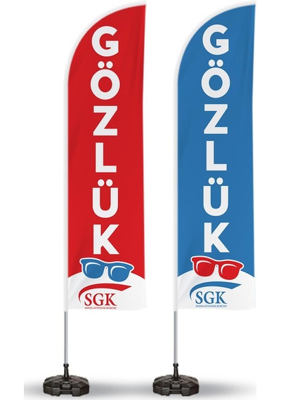 Reklamediyoruz Gözlük Reklam Yönlendirme ve Tanıtım Yelken Bayrağı 2'Li