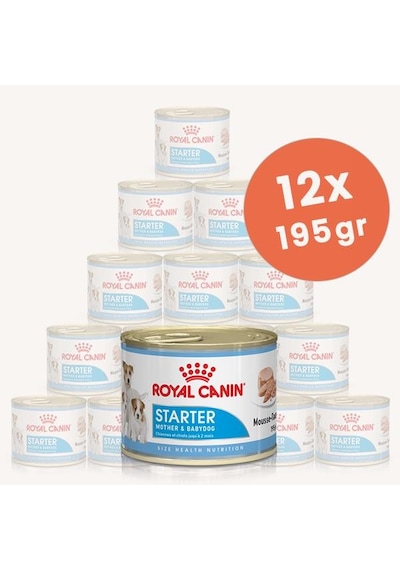 Royal Canin Starter Mousse Mother & Baby Dog Konserve Yavru Köpek Maması 12 x 195 G