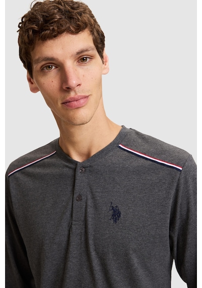 U.S. Polo Assn. Erkek Antrasit Melanj Pijama Takımı 50333256-vr081